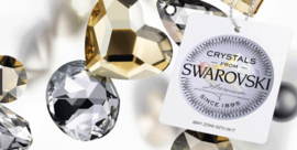 Zilveren Goudkleurige Oorbellen met Swarovski Kristal Elements AB - 22MM