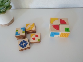 Goki houten patronen puzzel kubus