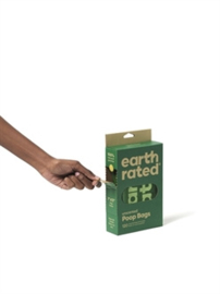 EARTH RATED POEPZAKJES MET HANDVATEN GEURLOOS GERECYCLED 120 ST