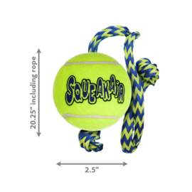 KONG Air Squeaker Bal Met Touw