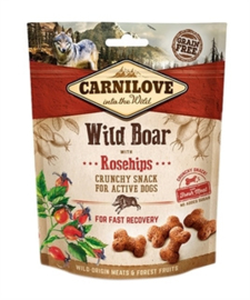 Carnilove crunchy snack everzwijn/rozenbottel 200 gram