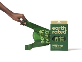 EARTH RATED POEPZAKJES MET HANDVATEN GEURLOOS GERECYCLED 120 ST