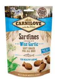 Carnilove soft snack sardines/wilde knoflook 200 gram