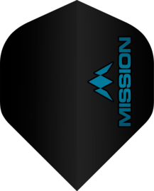 Mission Logo100 Zwart/Blauw