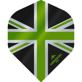 5x Mission Alliance Union Jack Groen/Zwart 150