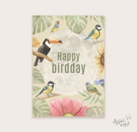 Ansichtkaart "happy birdday"