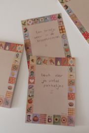 Notitieblok A6 patchwork herfst/winter