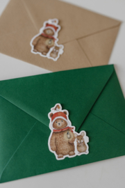 Sticker beer met muis
