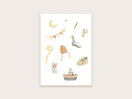 Ansichtkaart Sinterklaas oud