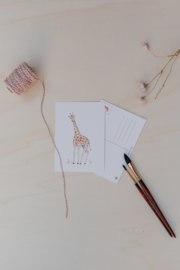 Ansichtkaart giraffe