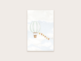 minikaartje luchtballon hoera