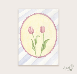 Ansichtkaart tulpen
