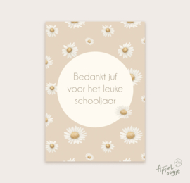 Ansichtkaart Bedankt juf