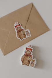 Sticker beer met muis