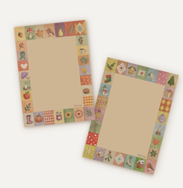 Notitieblok A6 patchwork herfst/winter