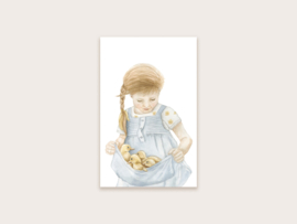 minikaartje meisje met eendjes
