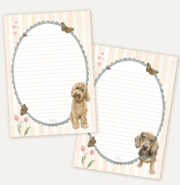 Notitieblok labradoodle en teckel