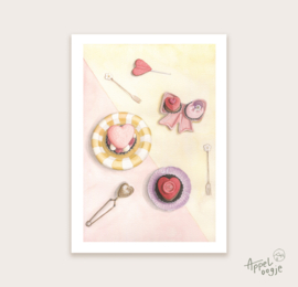 Ansichtkaart love patisserie