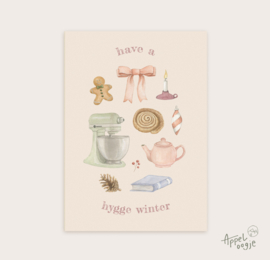 Ansichtkaart hygge winter