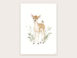 Set A3 posters (vos, hert, konijn, uil + gratis toekan)