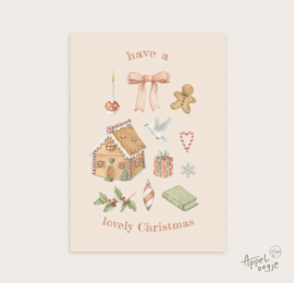 Ansichtkaart lovely christmas
