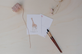 Ansichtkaart giraffe