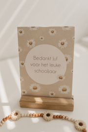 Ansichtkaart Bedankt juf