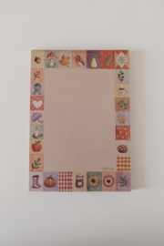 Notitieblok A6 patchwork herfst/winter