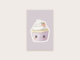 minikaartje kawaii cupcake