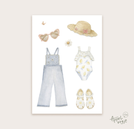Ansichtkaart zomeroutfit