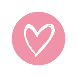 Roze hartje - sticker