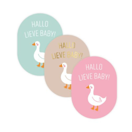Sticker geboorte, hallo lieve baby