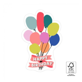 Happy Birthday ballonnen - sticker