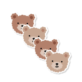 Berenkop Sticker – Schattig & Lief