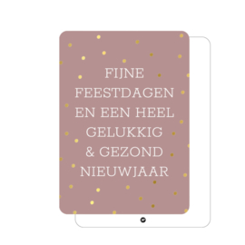 Fijne feestdagen en een heel gelukkig en gezond nieuwjaar - kerstkaart