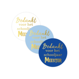 Bedankt voor het schooljaar meester | sticker