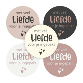 Met veel liefde voor je ingepakt - sticker
