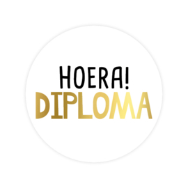 Sticker “Hoera diploma” - XL
