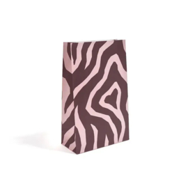 Bruin/Roze waves | Blokbodemzakje