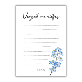 Vergeet me nietjes | Notitieblokje