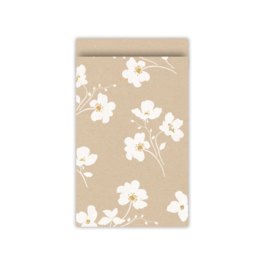 Kadozakje bloemenprint kraft naturel