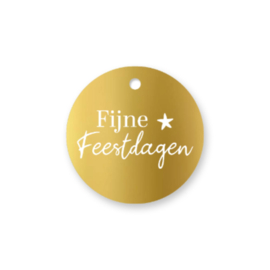 Fijne feestdagen - kerst kadolabel