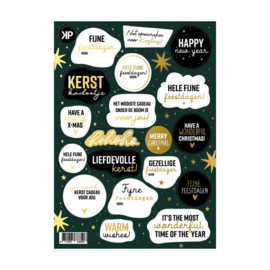 Kerst stickervel