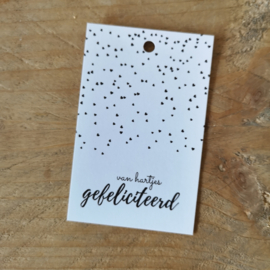 Gefeliciteerd - kadolabel