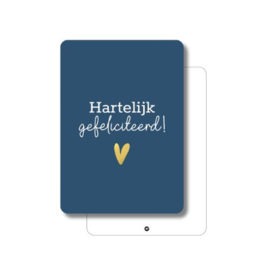 Hartelijk gefeliciteerd - kaart