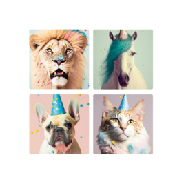 Party animals assorti- sticker