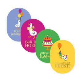 Verjaardag - kleurrijke sticker