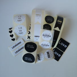 Mix stickers - zwart/wit