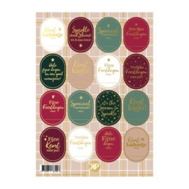 Luxe kerststickers - kerst stickervel