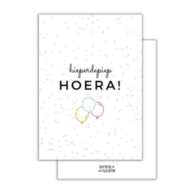 Hieperdepiep Hoera - kaart